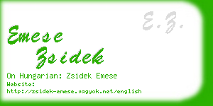 emese zsidek business card